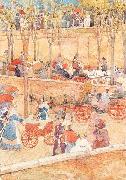 Maurice Prendergast Afternoon. Pincian Hill oil painting reproduction